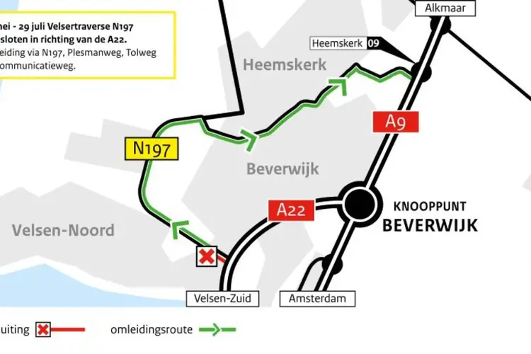 Verkeershinder door herstel viaduct Velsertraverse vanaf 22 mei 2023