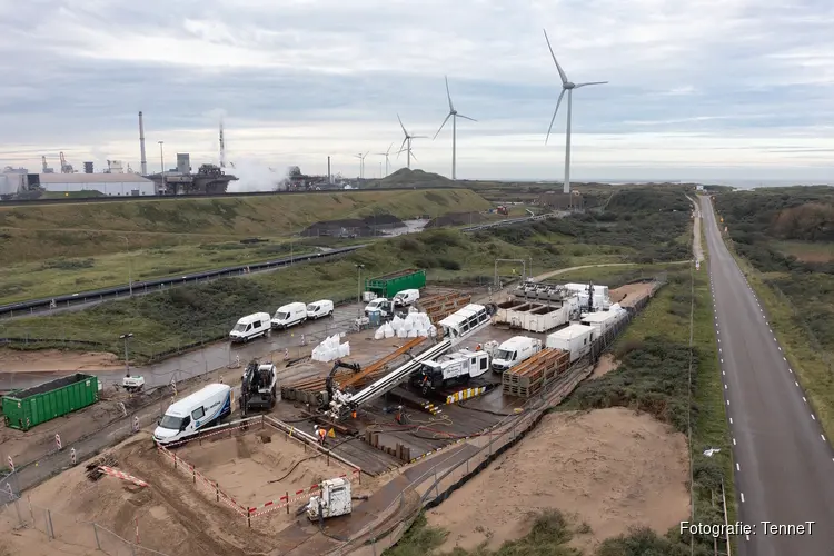 Start ondergrondse boringen TenneT van Beeldenpark naar terrein Tata Steel voor aansluiting Hollandse Kust