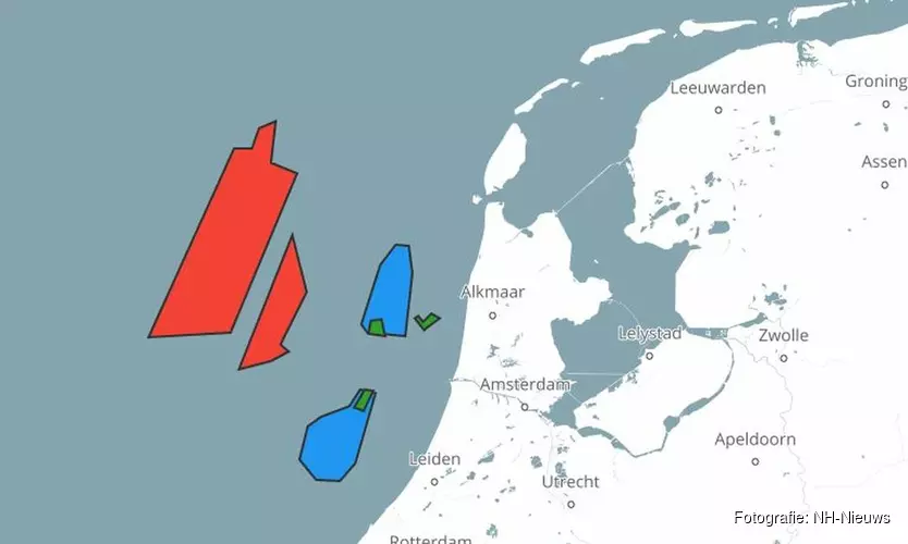 Regering wil giga-windmolenparken op zee langs vrijwel gehele kust Noord-Holland